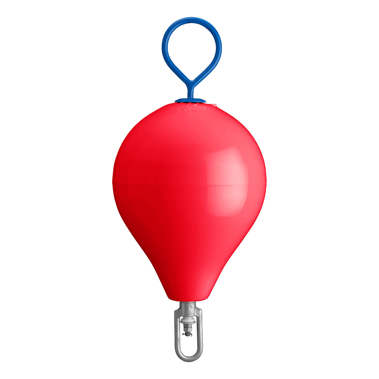 CM-2 Mooring Buoy with galvanized steel mooring iron and shackle, red