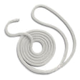 Polyform US boat fender line, spliced eye, whiplocked double braid nylon, six feet long, quarter inch diameter, white