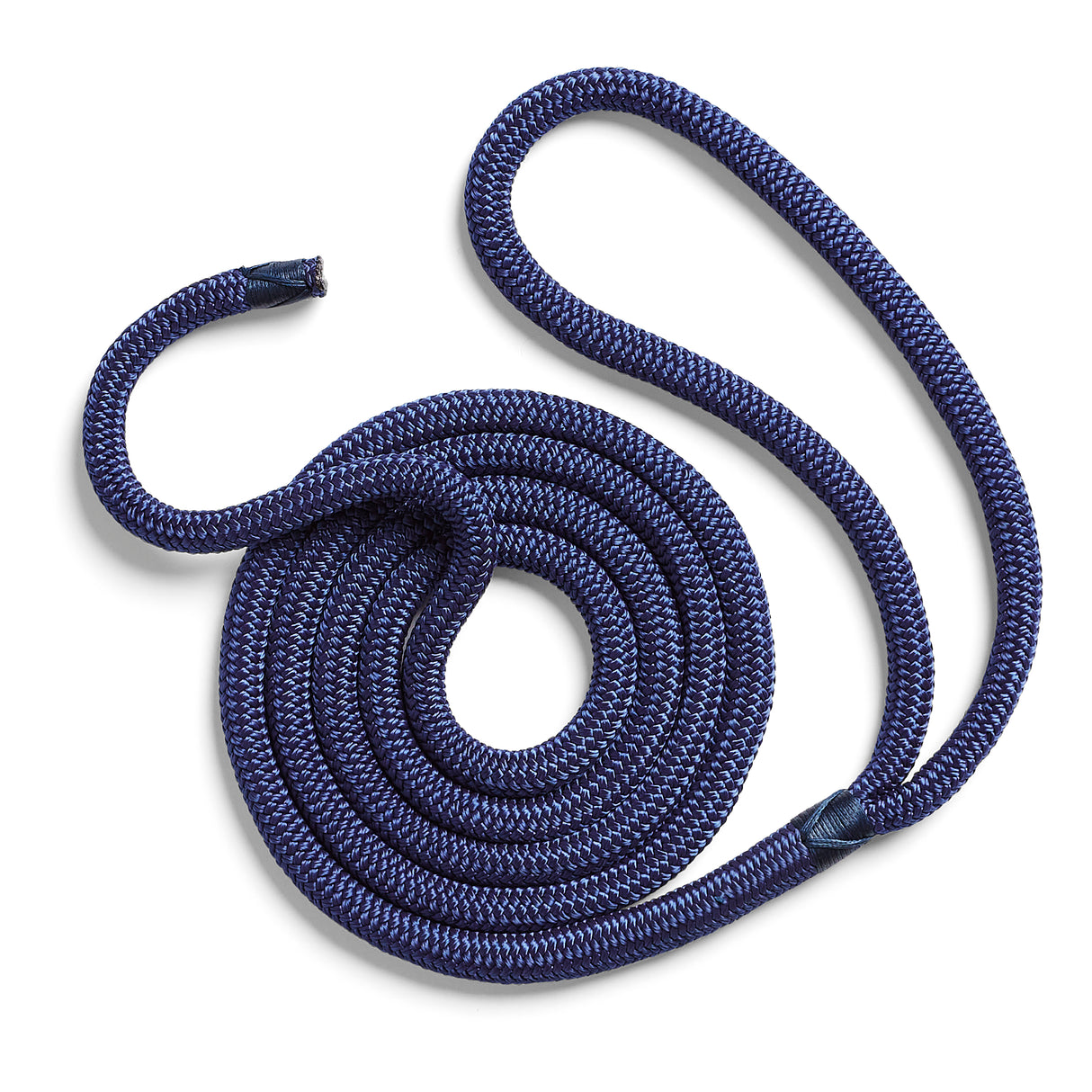 Polyform US boat fender line, spliced eye, whiplocked double braid nylon, six feet long, three eighths inch diameter, navy