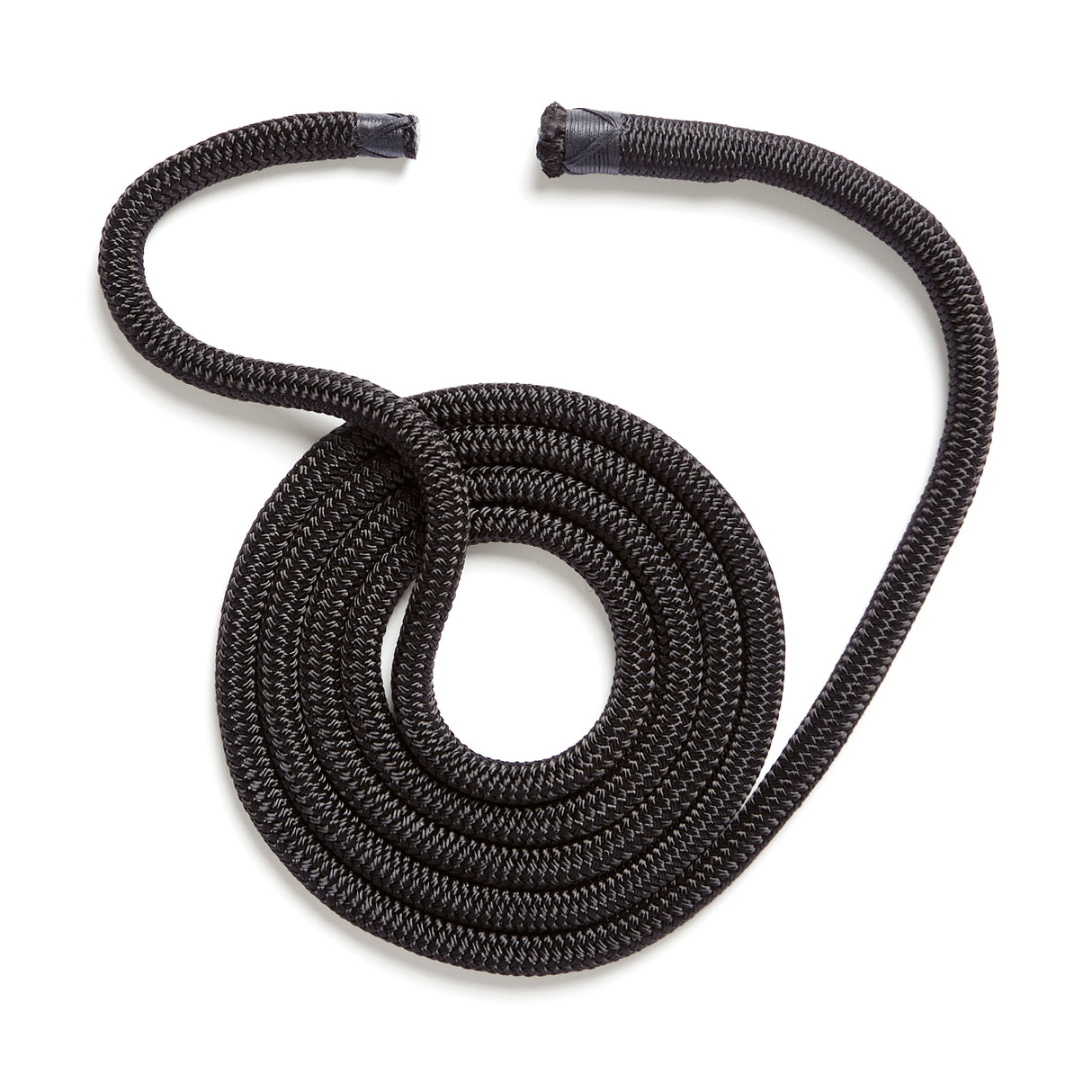 Polyform US boat fender line, whiplocked double braid nylon, eight feet long, half inch diameter, black