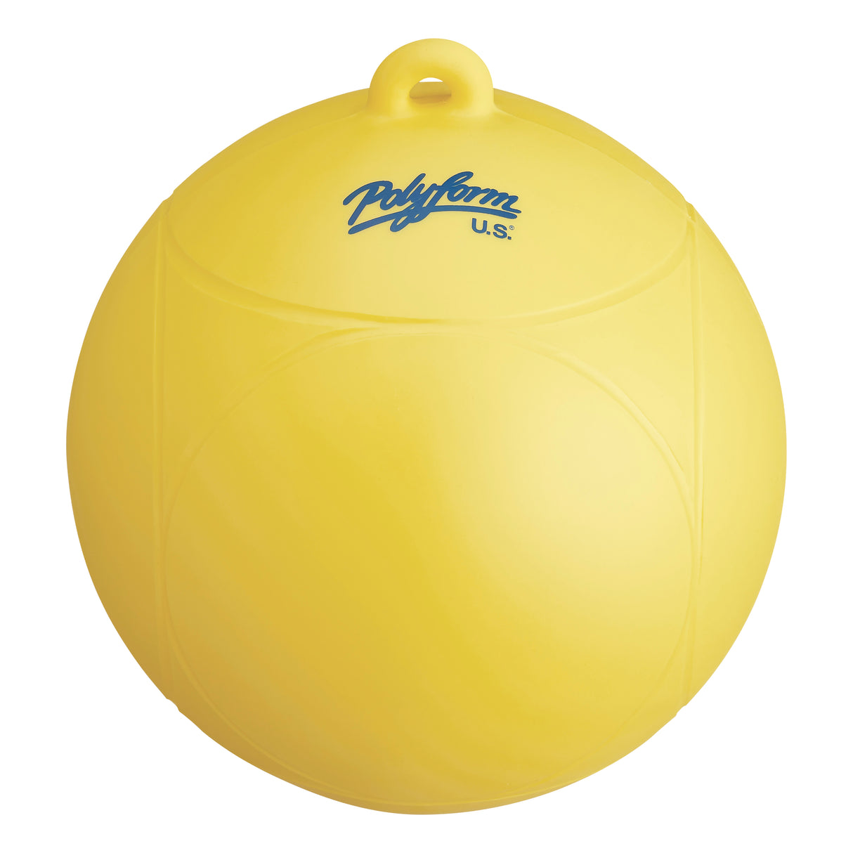 Water ski marker buoy, yellow with Polyform US logo