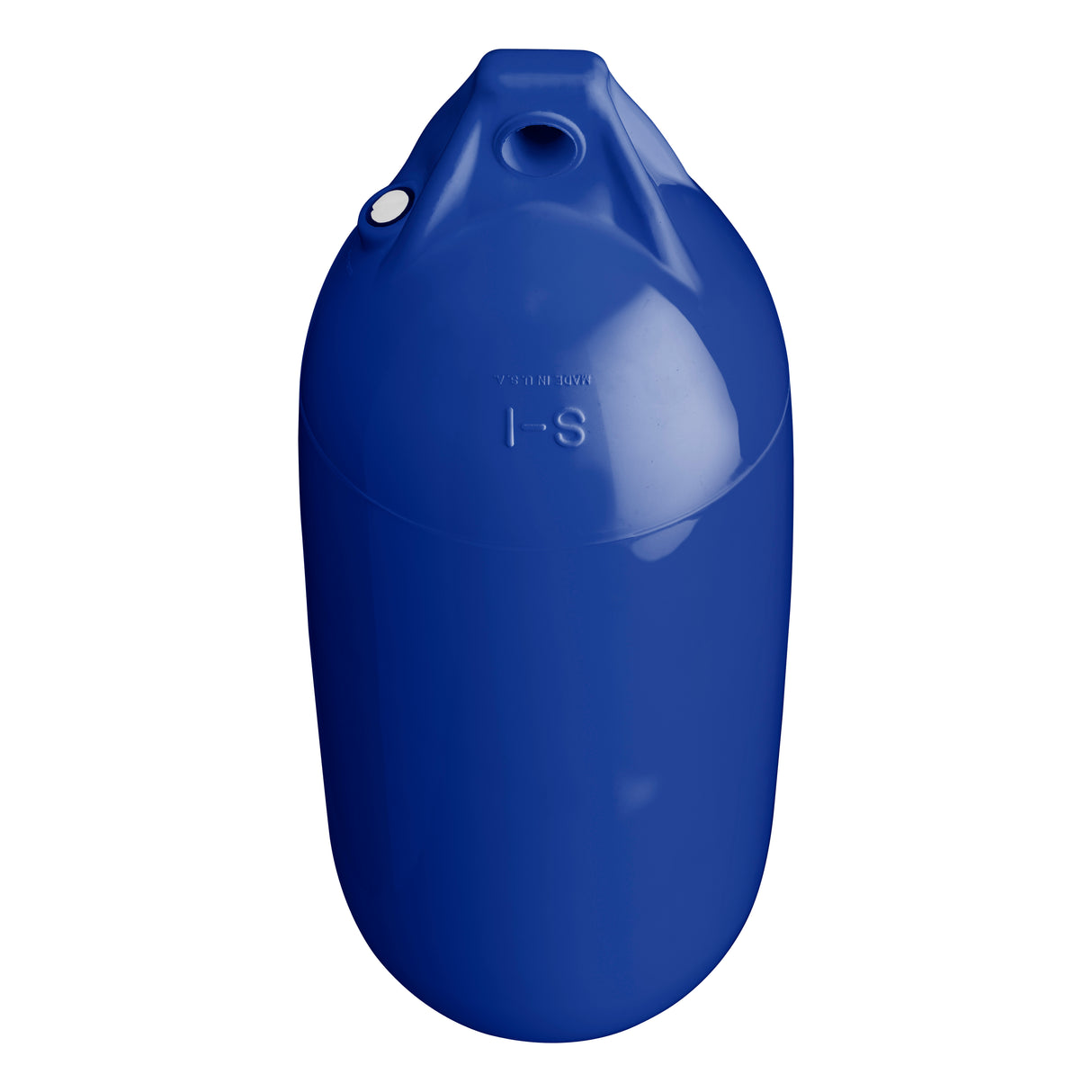 Small buoy and boat fender, Polyform S-1 Cobalt Blue angled shot