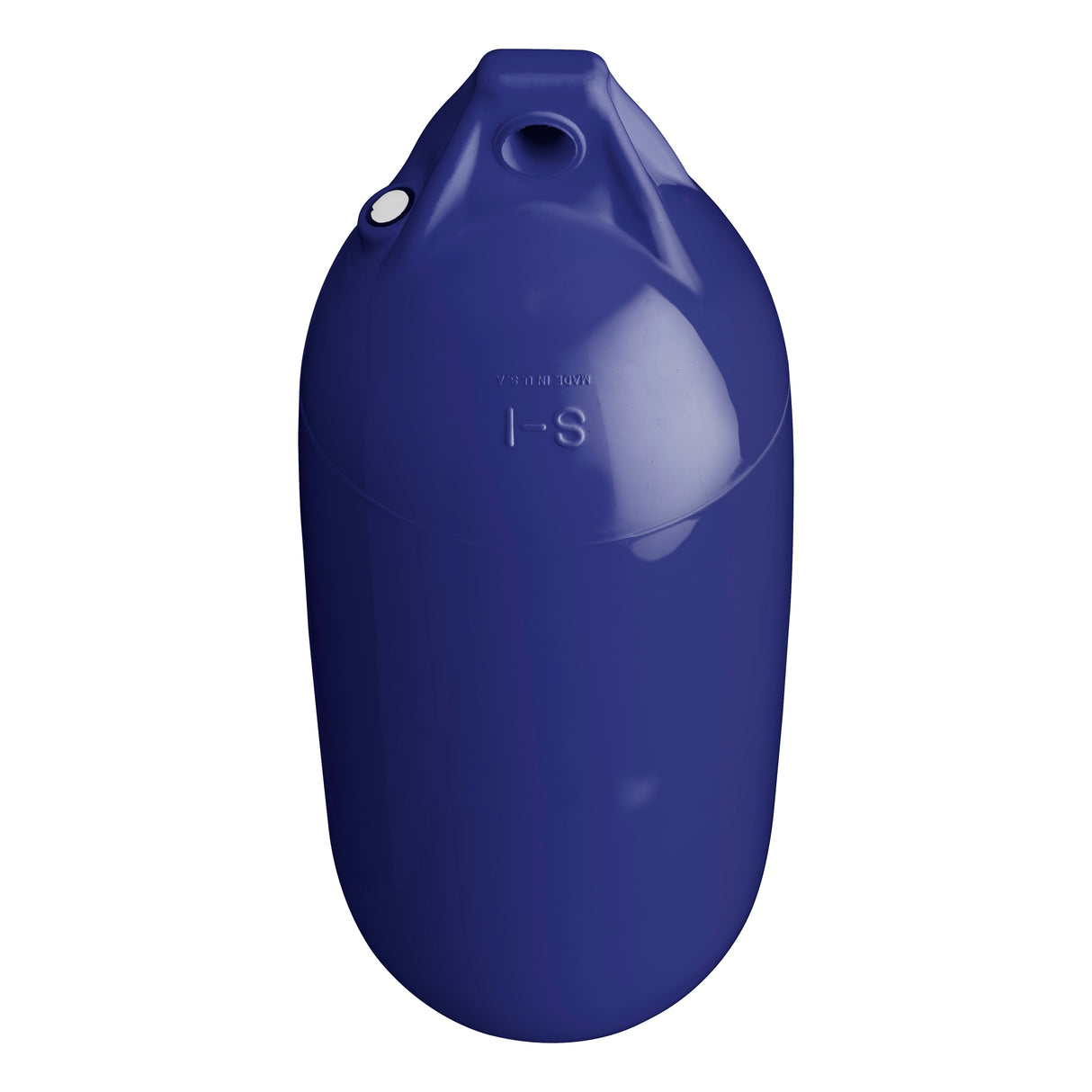 Small buoy and boat fender, Polyform S-1 Navy Blue angled shot