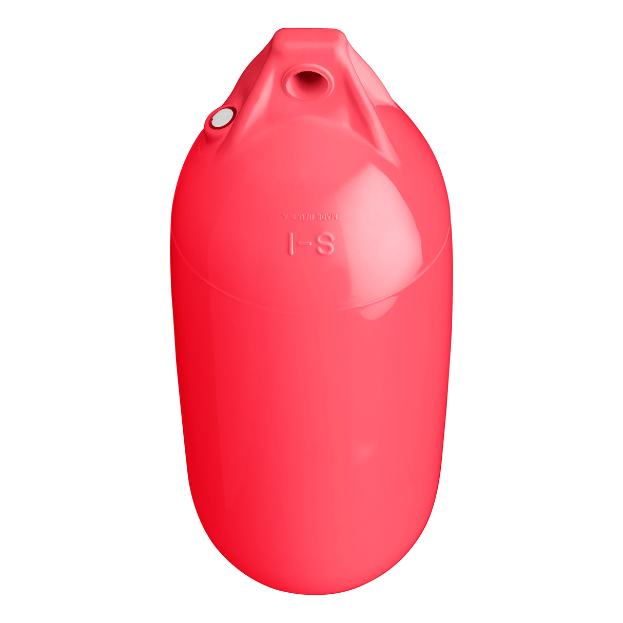 Small buoy and boat fender, Polyform S-1 Red angled shot
