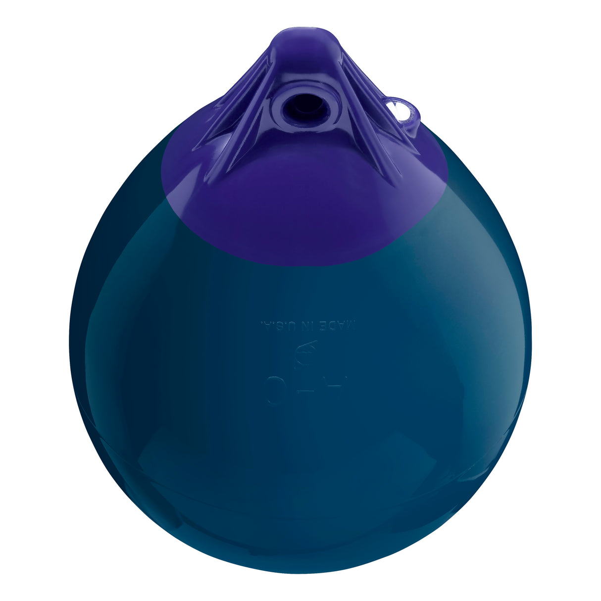 Catalina Blue inflatable buoy, Polyform A-0 angled shot