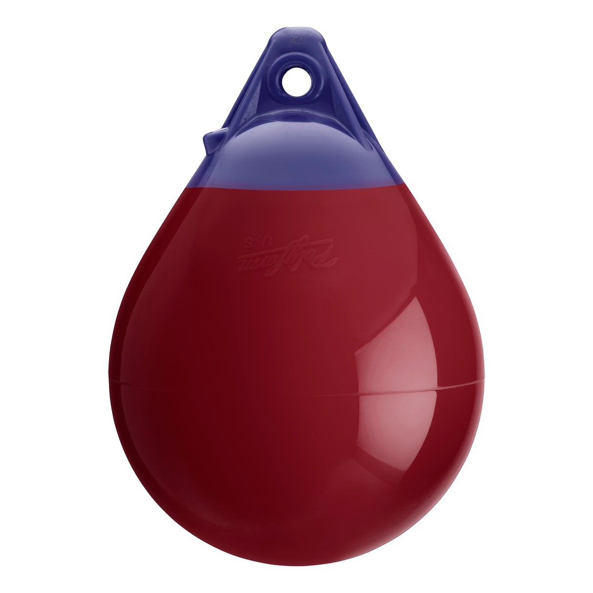 Burgundy inflatable buoy, Polyform A-0