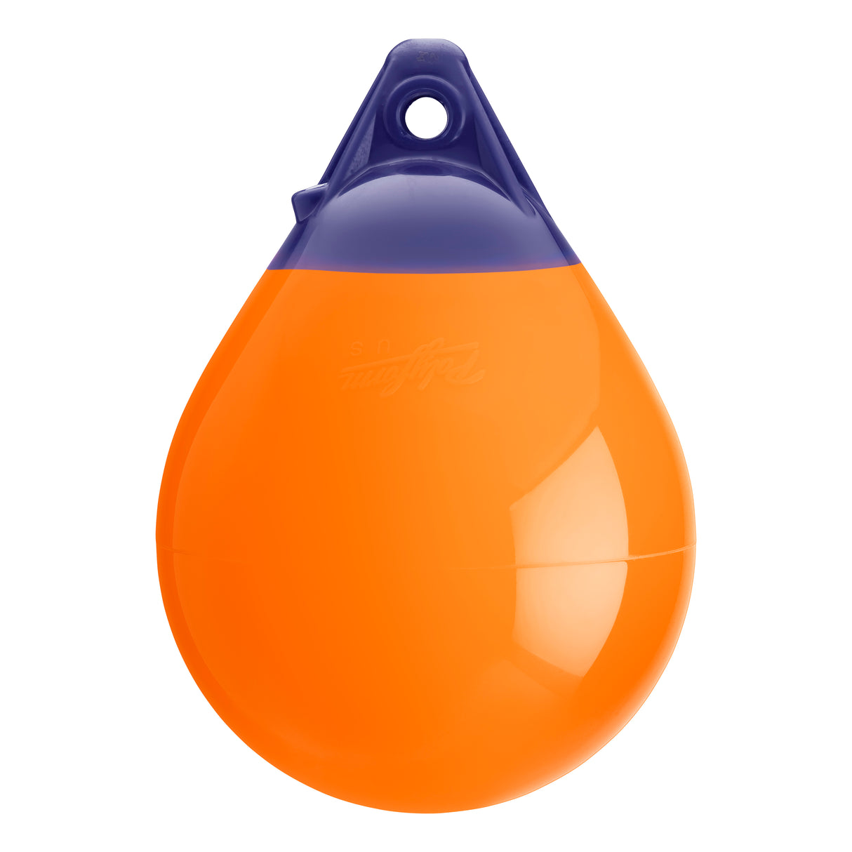 Orange inflatable buoy, Polyform A-0