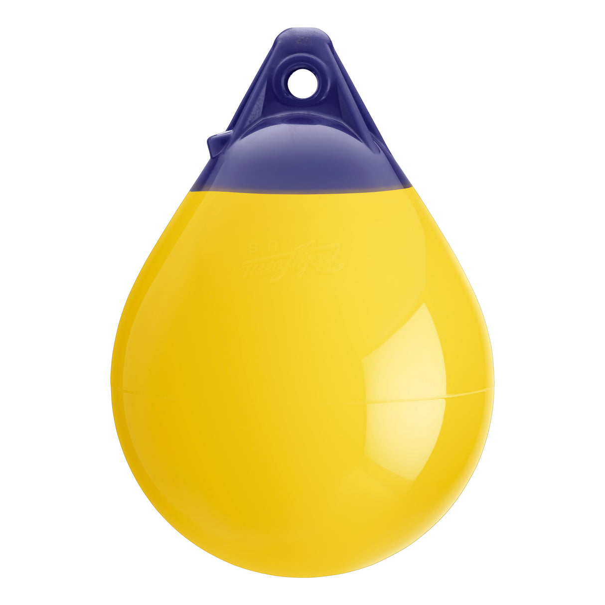 Yellow inflatable buoy, Polyform A-0