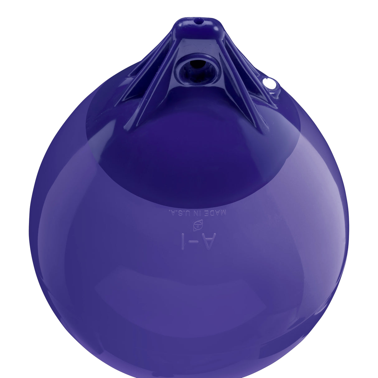 Purple inflatable buoy, Polyform A-1 angled shot