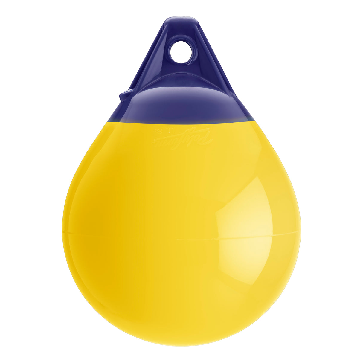 Yellow inflatable buoy, Polyform A-1