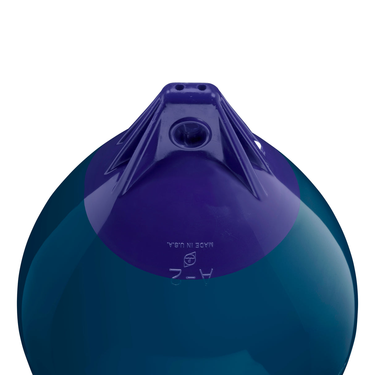 Catalina Blue inflatable buoy, Polyform A-2 angled shot