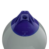 Grey inflatable buoy, Polyform A-2 angled shot