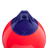 Red inflatable buoy, Polyform A-2 angled shot