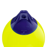 Saturn Yellow inflatable buoy, Polyform A-2 angled shot