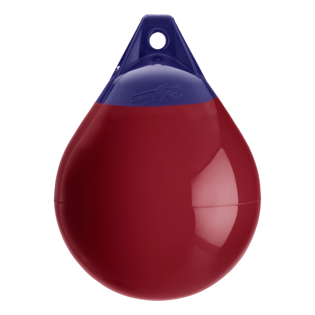 Burgundy inflatable buoy, Polyform A-2