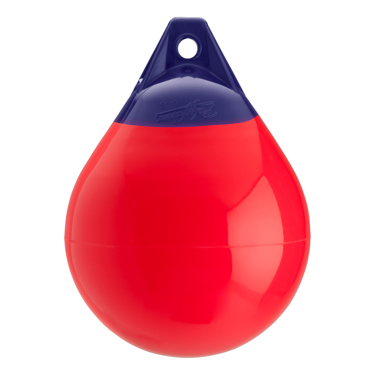 Red inflatable buoy, Polyform A-2