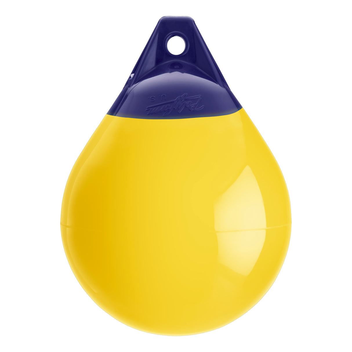 Yellow inflatable buoy, Polyform A-2