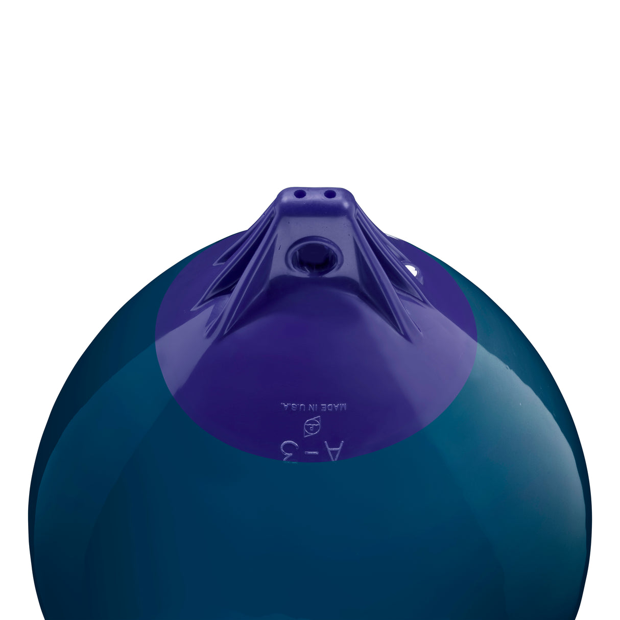 Catalina Blue inflatable buoy, Polyform A-3 angled shot