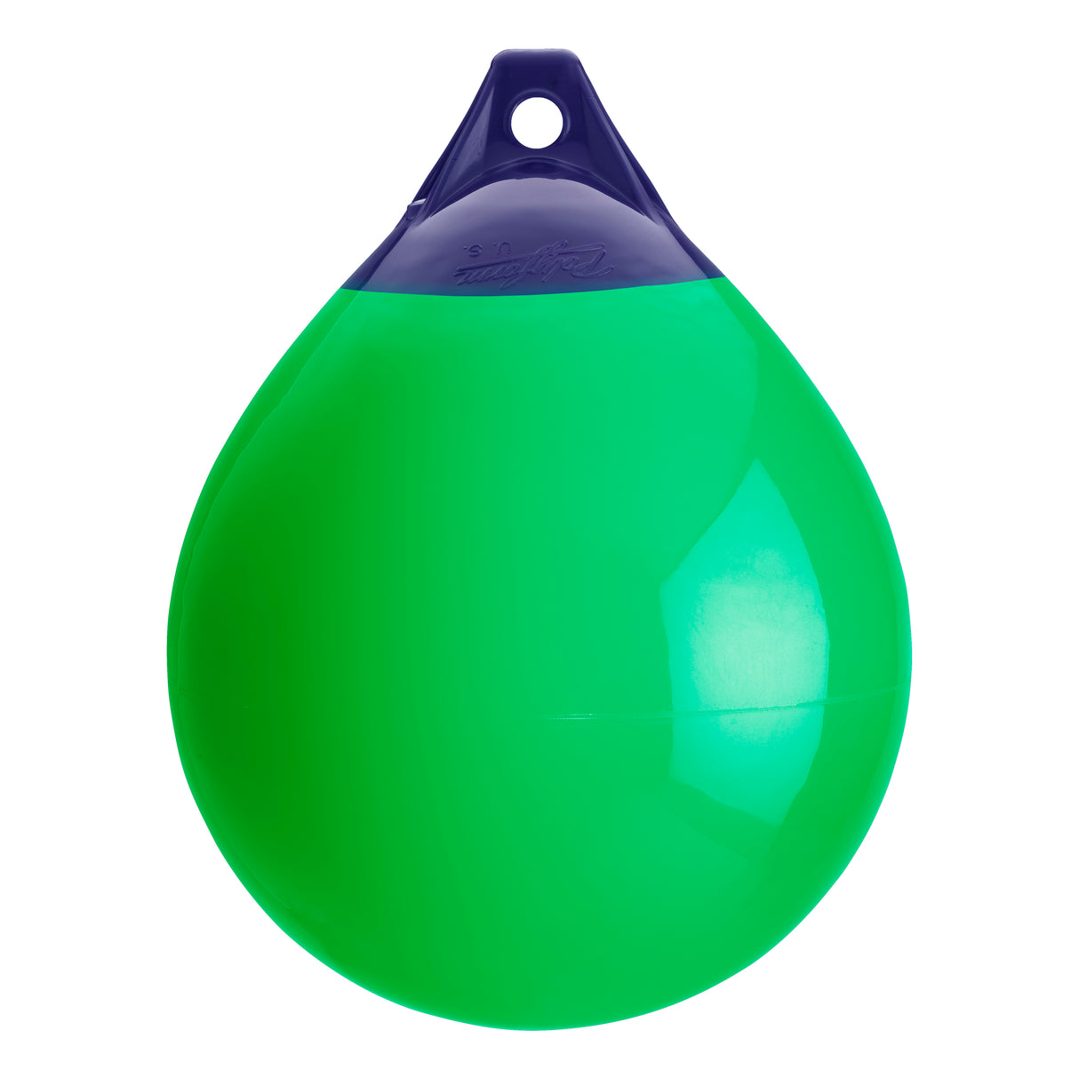 Green inflatable buoy, Polyform A-3