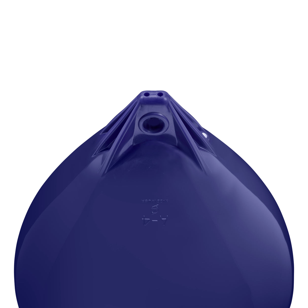 Navy Blue inflatable buoy, Polyform A-4 angled shot