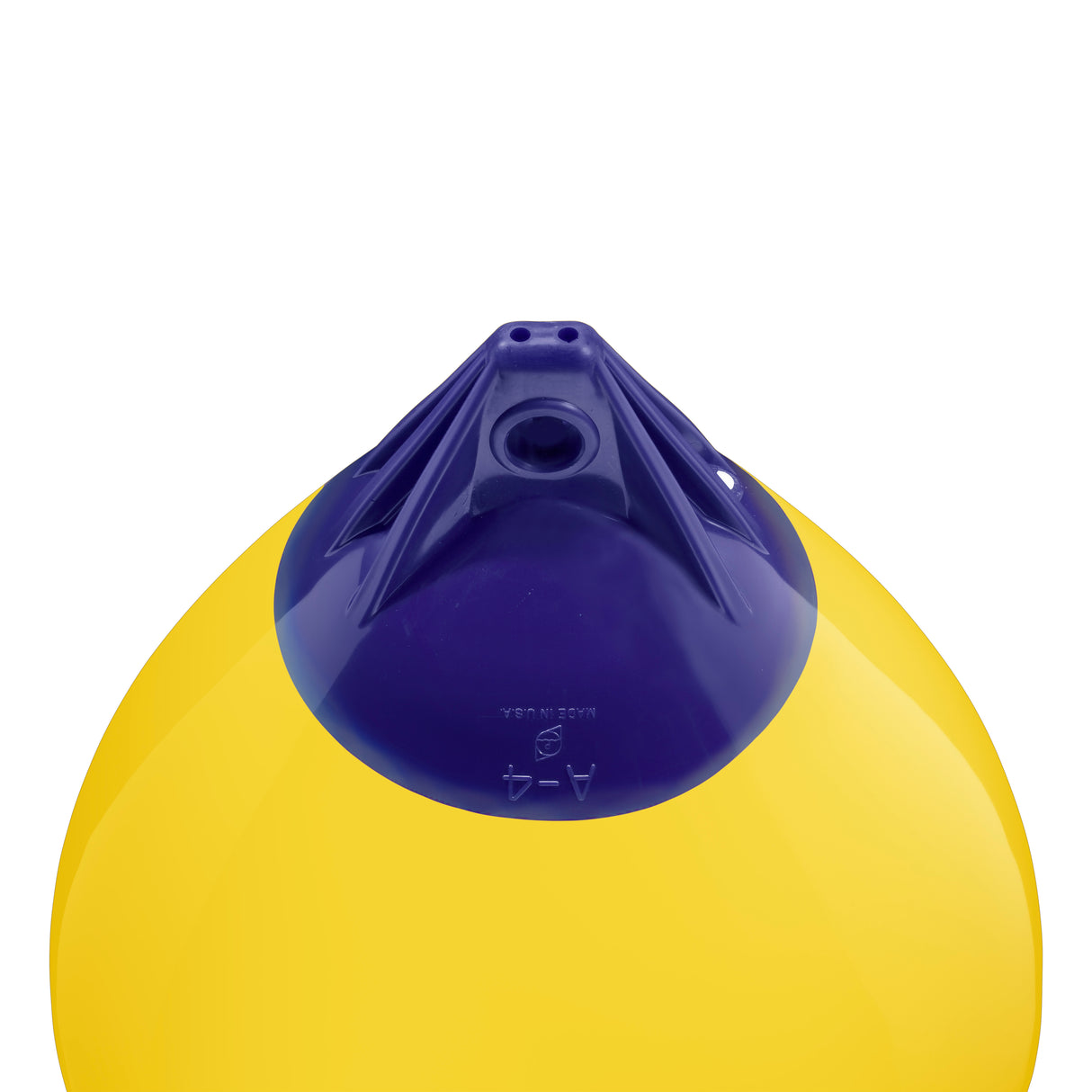 Yellow inflatable buoy, Polyform A-4 angled shot