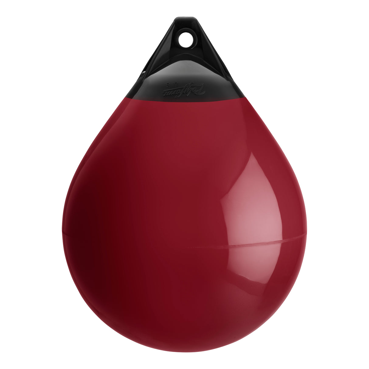 Burgundy buoy with Black-Top, Polyform A-4