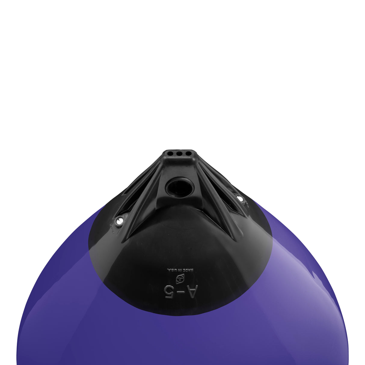 Purple buoy with Black-Top, Polyform A-5 angled shot