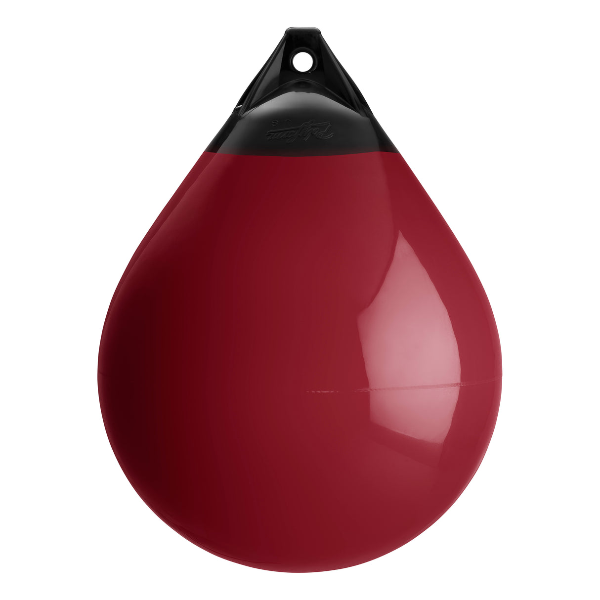 Burgundy buoy with Black-Top, Polyform A-5