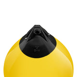 Yellow buoy with Black-Top, Polyform A-6 angled shot