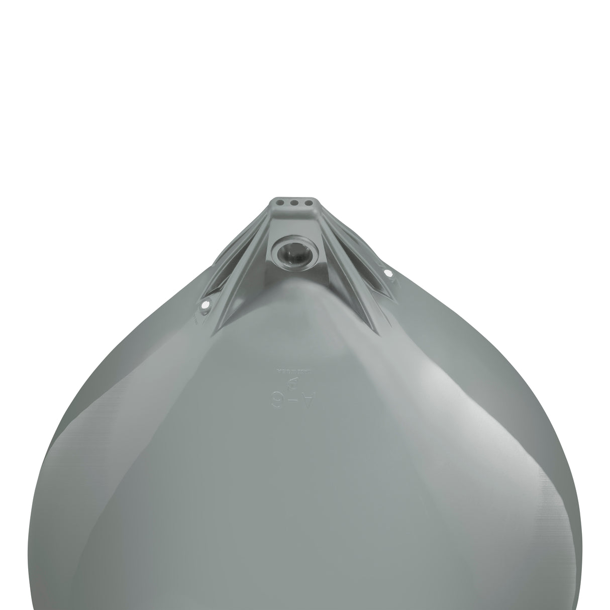 Grey buoy with Grey-Top, Polyform A-6 angled shot