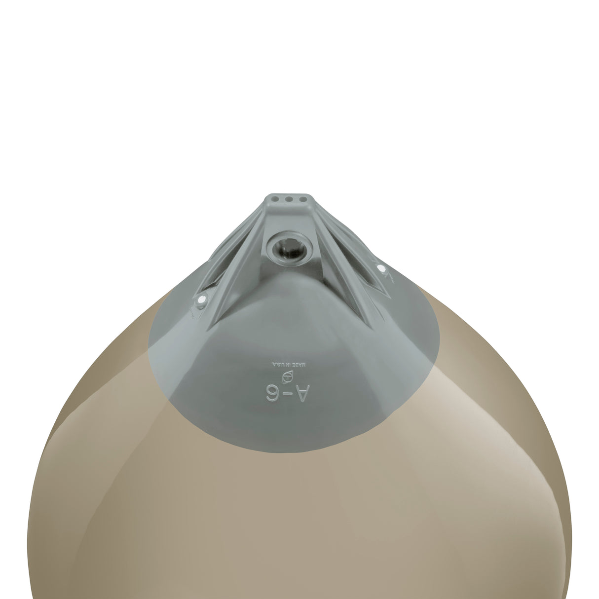 Sand buoy with Grey-Top, Polyform A-6 angled shot