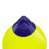 Saturn Yellow inflatable buoy, Polyform A-6 angled shot