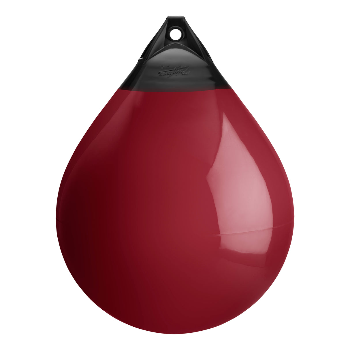 Burgundy buoy with Black-Top, Polyform A-6