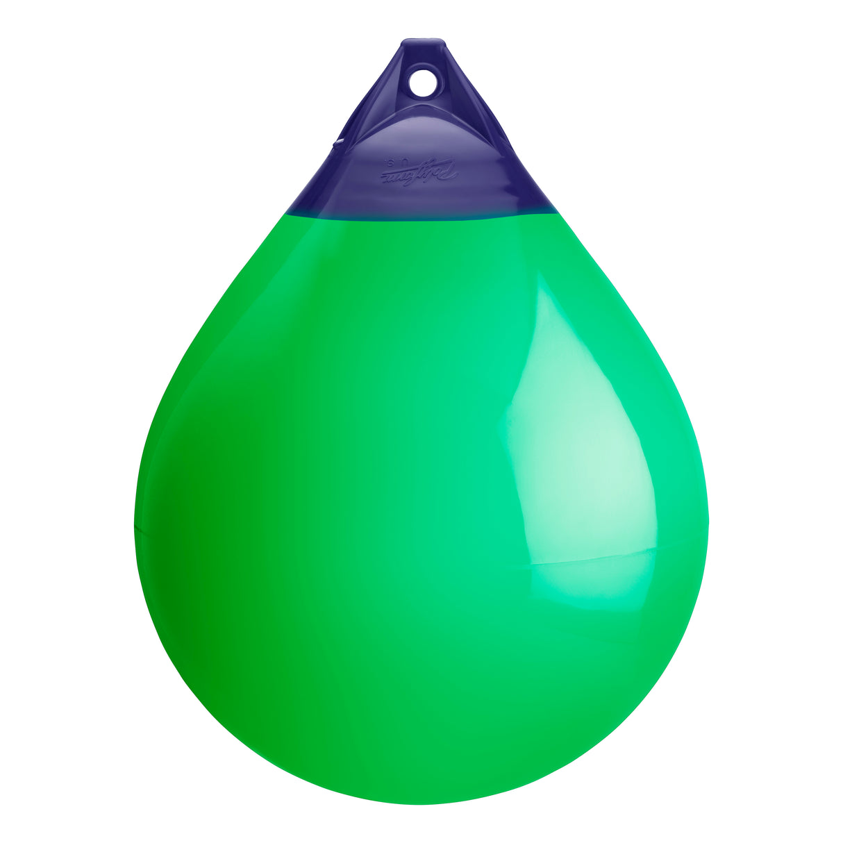 Green inflatable buoy, Polyform A-6