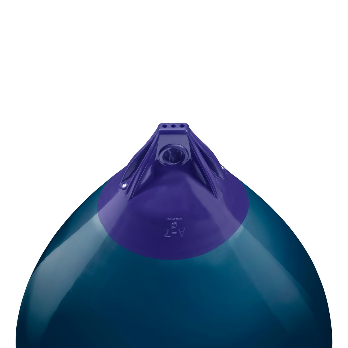 Catalina Blue inflatable buoy, Polyform A-7 angled shot