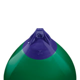 Forest Green inflatable buoy, Polyform A-7 angled shot
