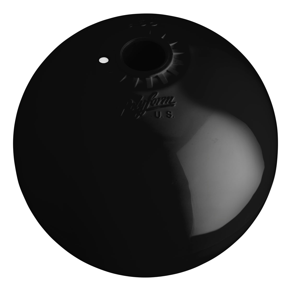 Hole through center mooring and marker buoy, Polyform CC-2 Black angled shot