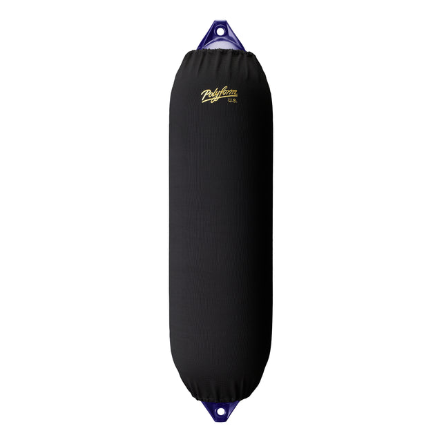 Black boat fender cover, Polyform EFC-8