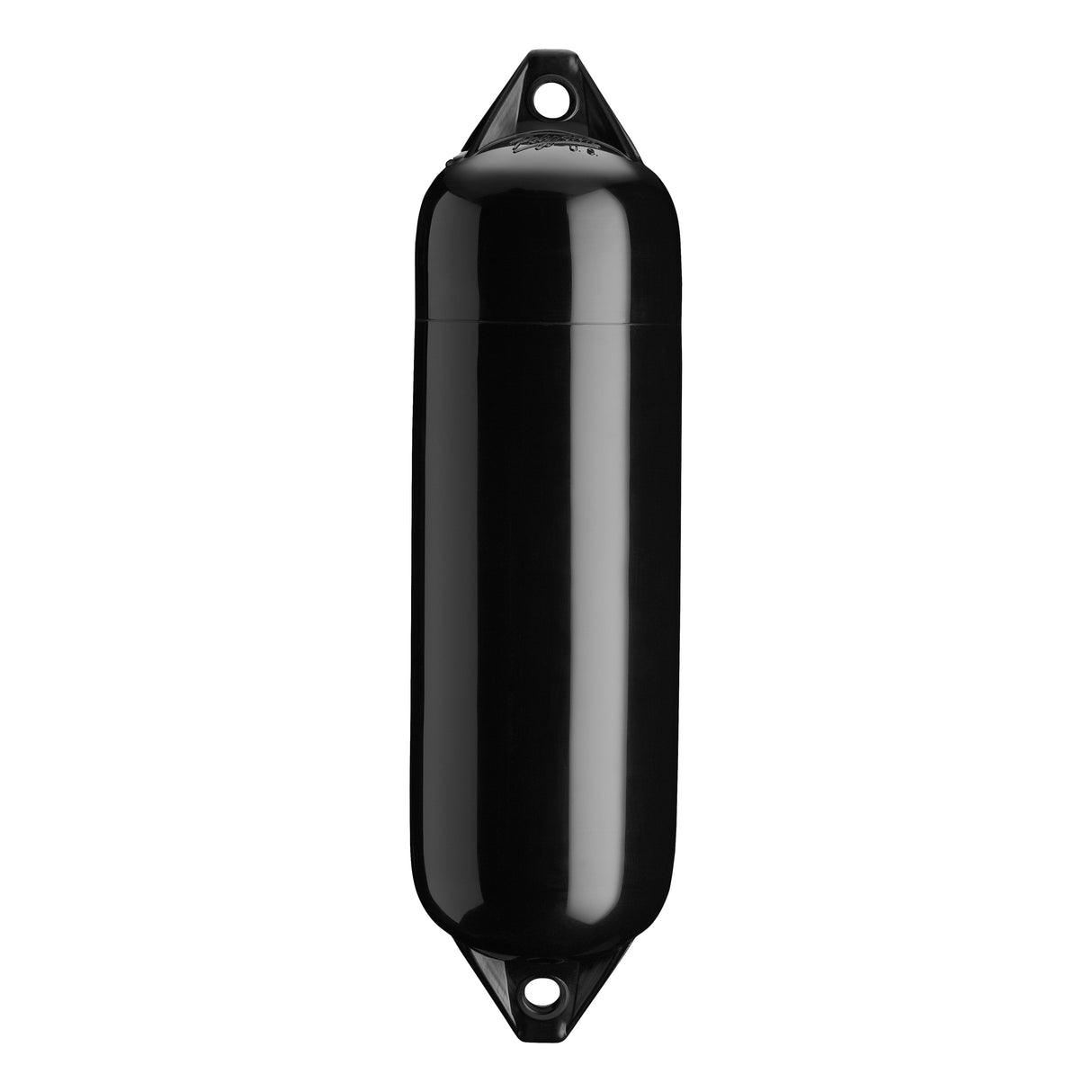 Black boat fender with Black-Top, Polyform F-02