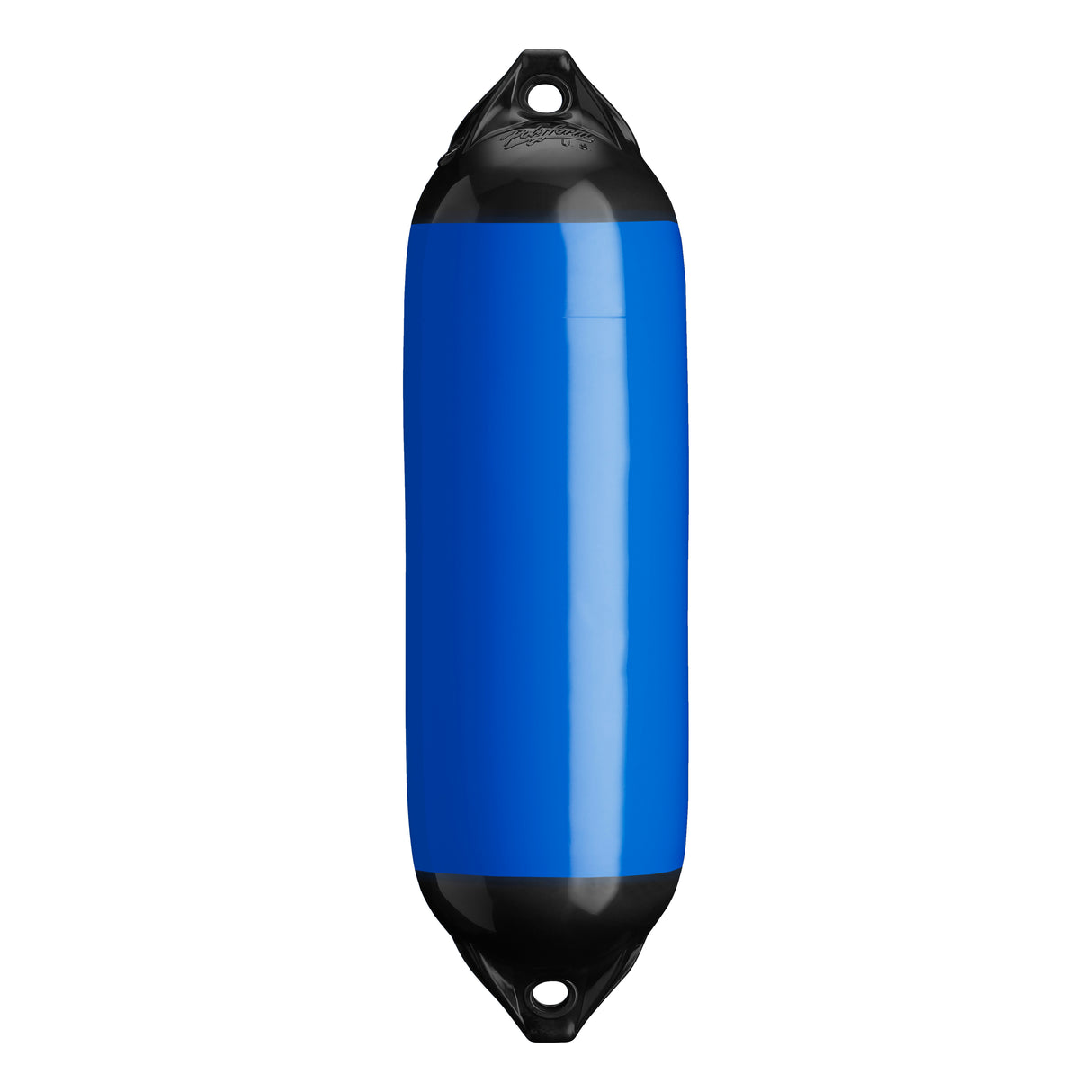 Blue boat fender with Black-Top, Polyform F-02