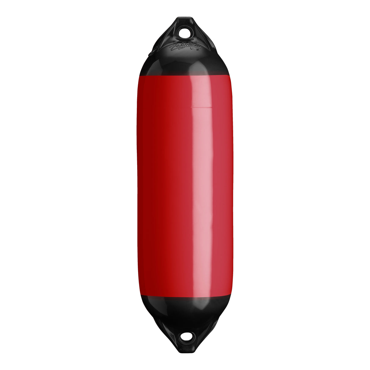 Classic Red boat fender with Black-Top, Polyform F-02