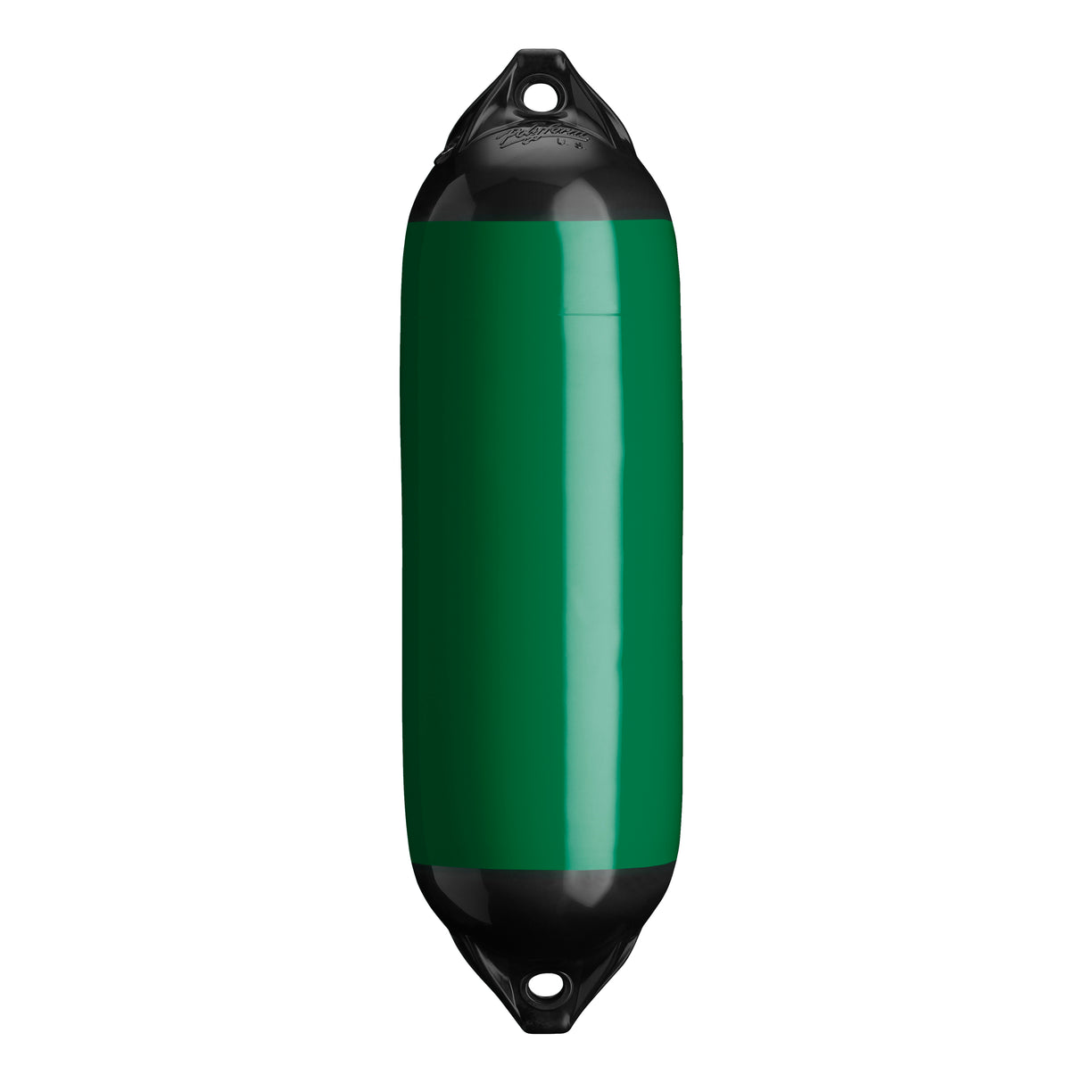 Forest Green boat fender with Black-Top, Polyform F-02