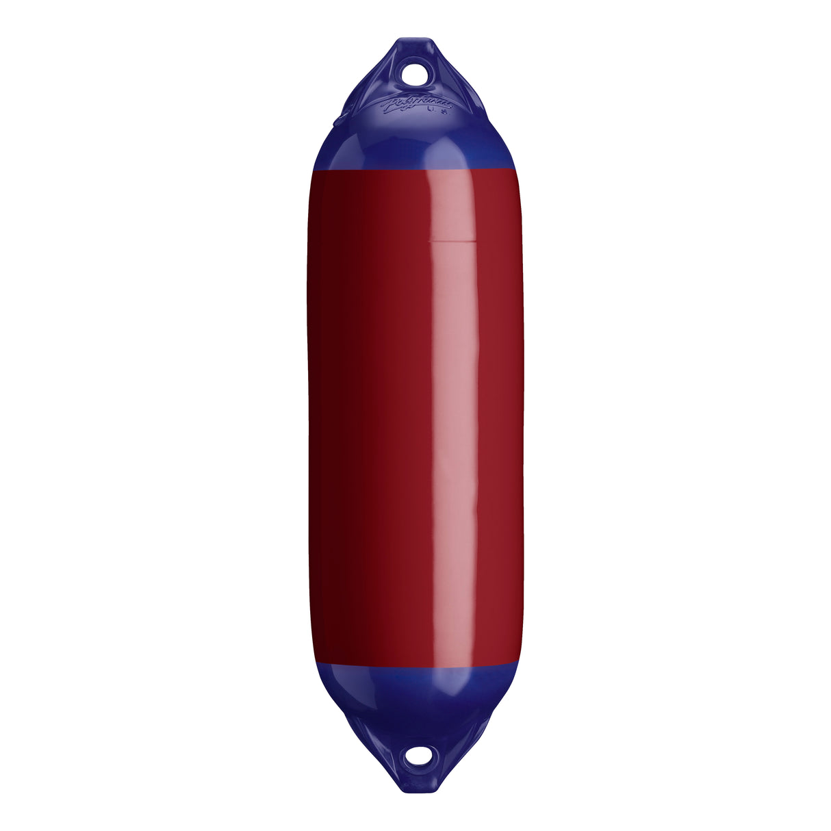 Burgundy boat fender with Navy-Top, Polyform F-02