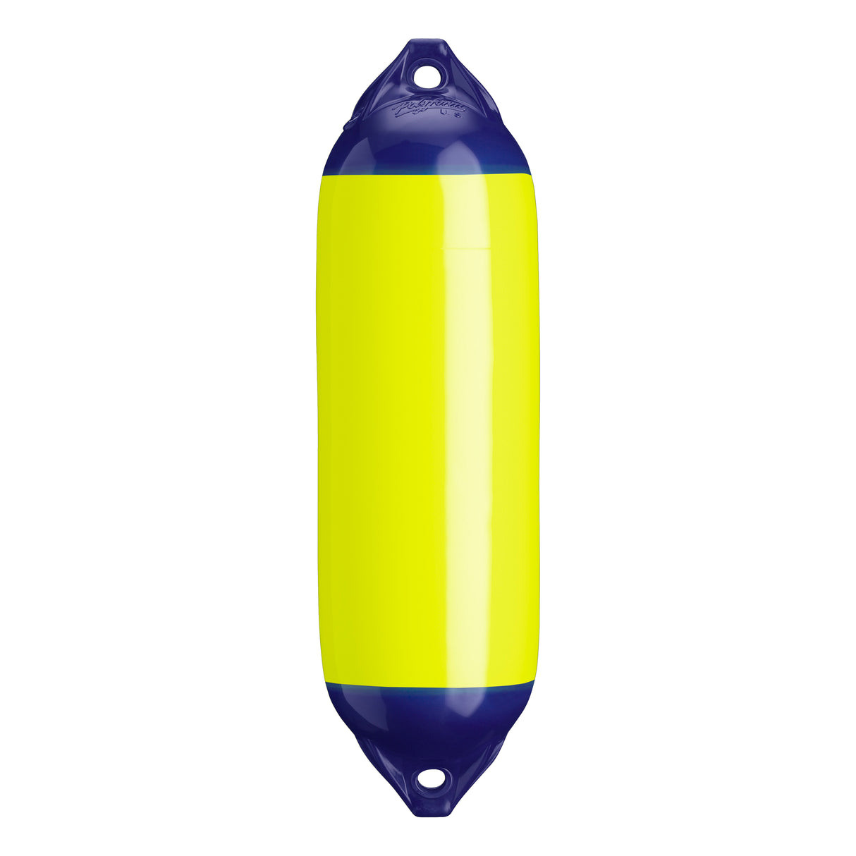 Saturn Yellow boat fender with Navy-Top, Polyform F-02