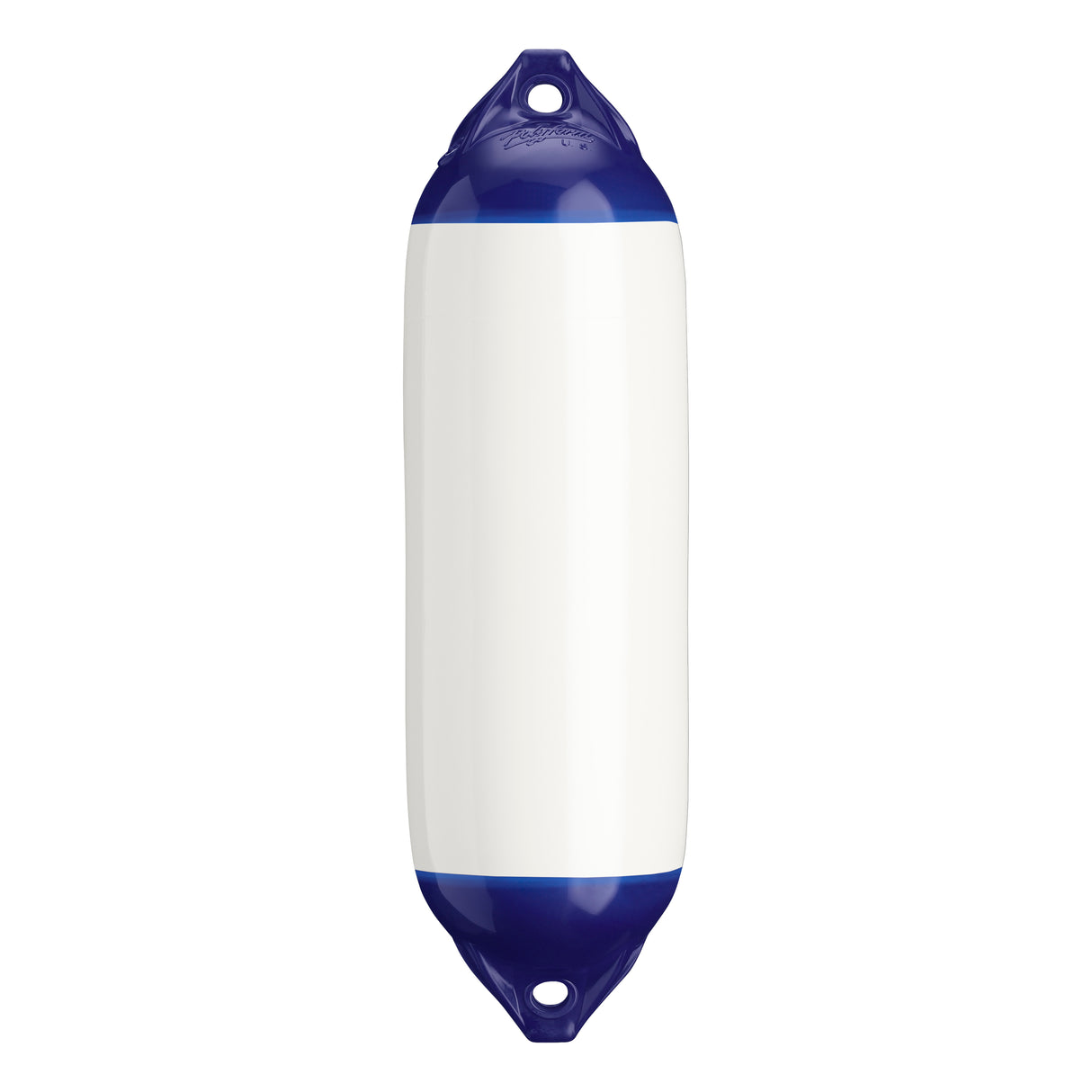 White boat fender with Navy-Top, Polyform F-02