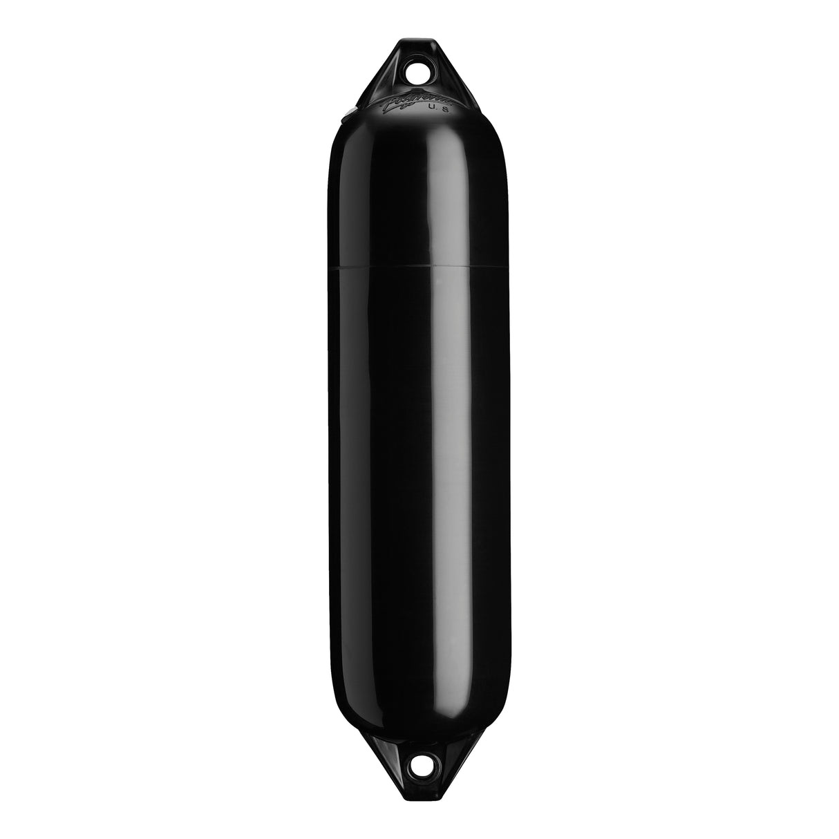Black boat fender with Black-Top, Polyform F-1