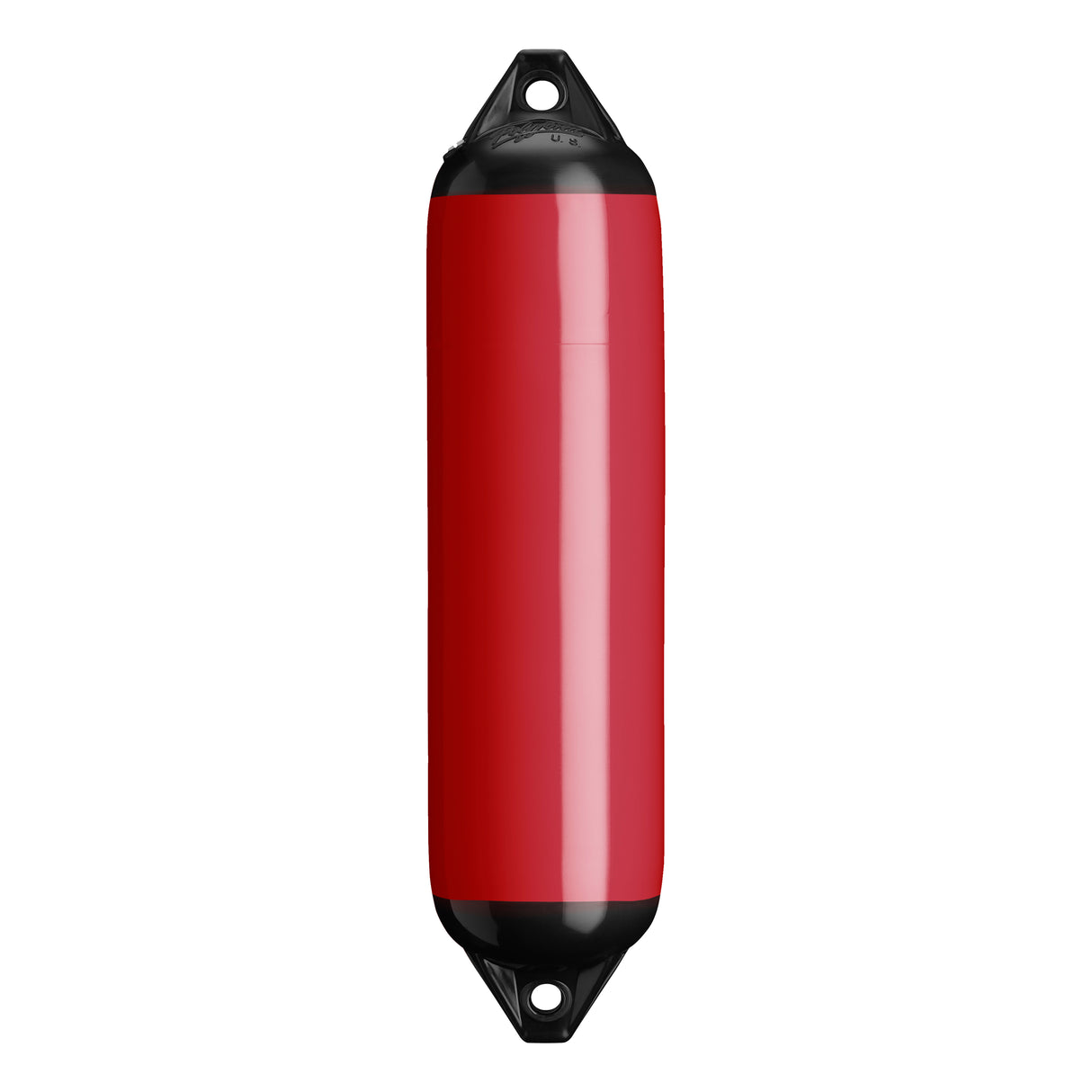 Classic Red boat fender with Black-Top, Polyform F-1