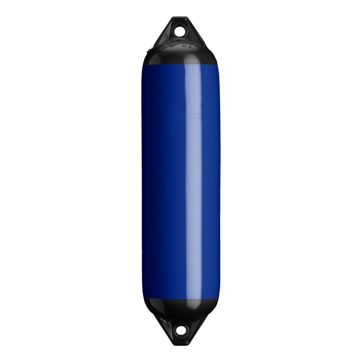 Cobalt Blue boat fender with Black-Top, Polyform F-1