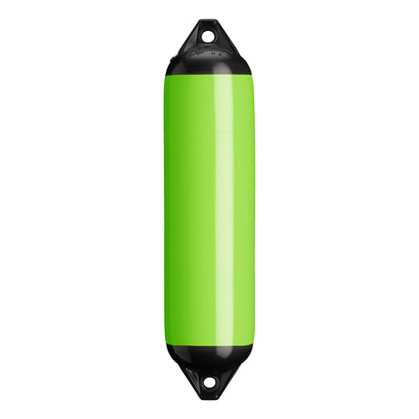 Lime boat fender with Black-Top, Polyform F-1