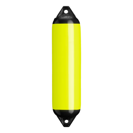 Saturn Yellow boat fender with Black-Top, Polyform F-1